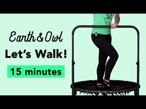 15 Minute Rebounder Walk Workout for Seniors | Beginner Friendly Closed Chain Mini Trampoline Cardio thumbnail