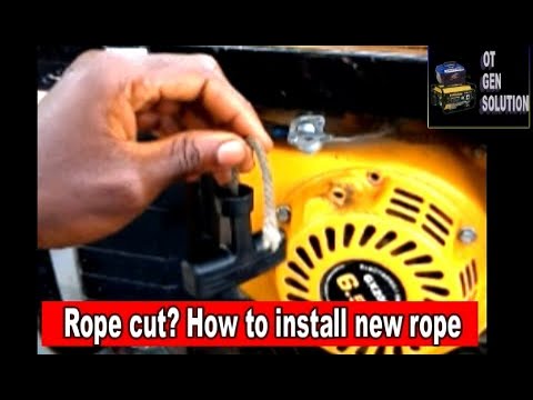 How to replace generator rope - Rope cut