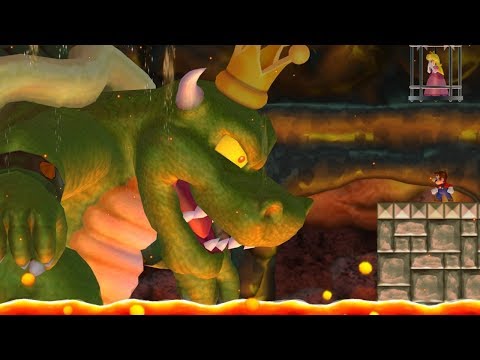 New Super Mario Bros Wii - King Koopa Boss Battle