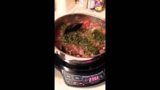 Nuwave countertop Stove 10 minute quick meal in my hotel room.