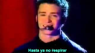 N sync Yo te voy a amar spanish lyrics on the screen