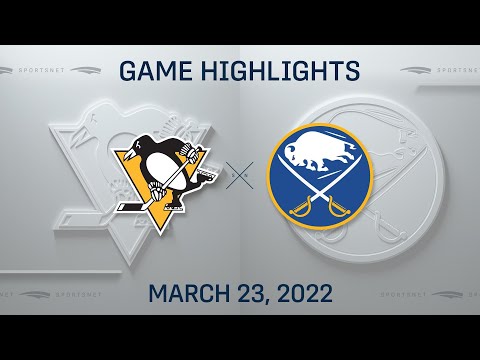 NHL Highlights | Penguins vs. Sabres - Mar. 23, 2022
