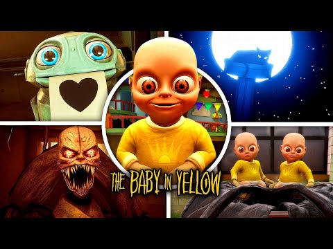 The Baby in Yellow: Crown Childcare - Full GAME (1-4 Chapters) & ALL Endings (Showcase)