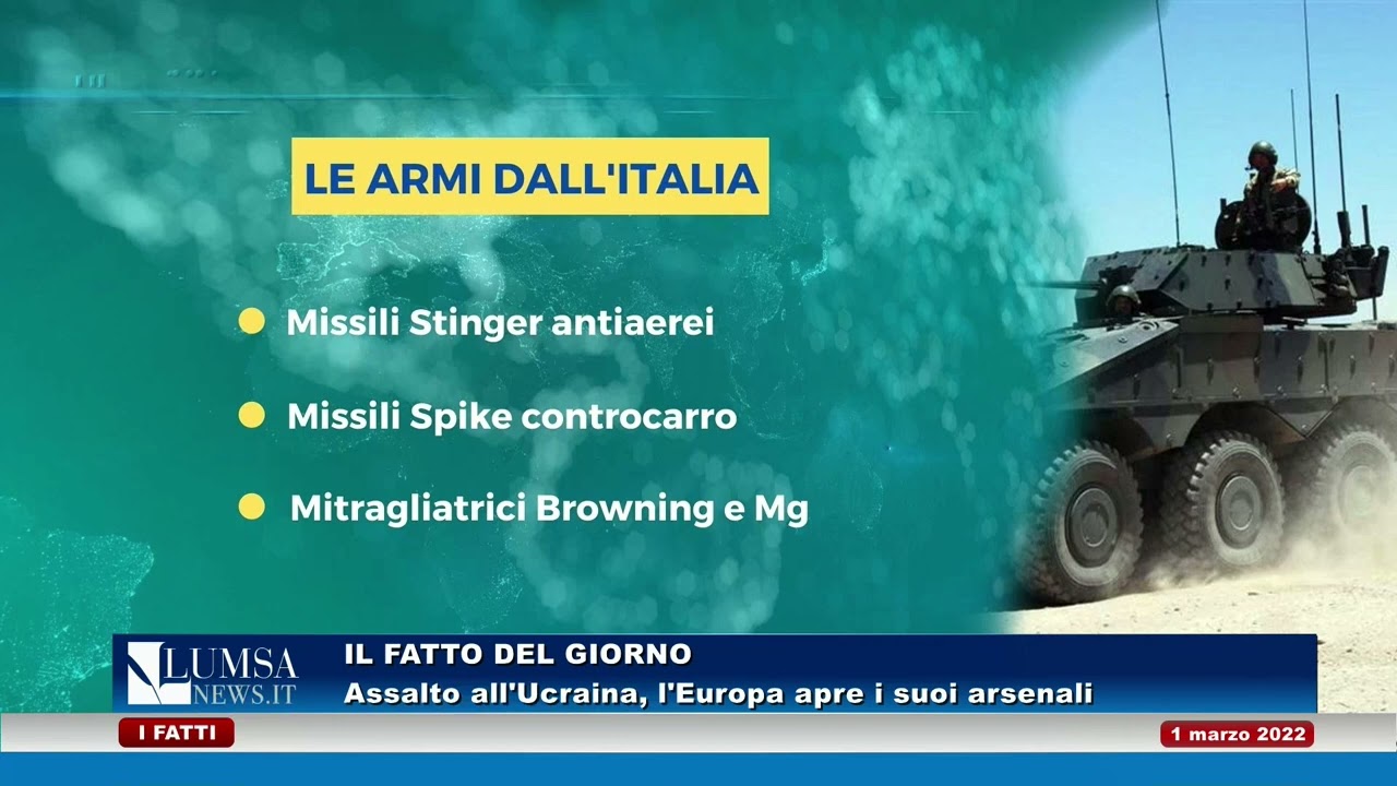 Assalto all’Ucraina. L’Europa apre i suoi arsenali (Fatto del Giorno)