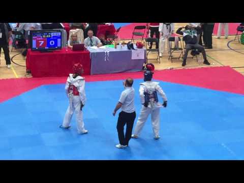 British National Taekwondo Championships 2016 - Andrea Pires (Fusion TKD) Vs ENG Player