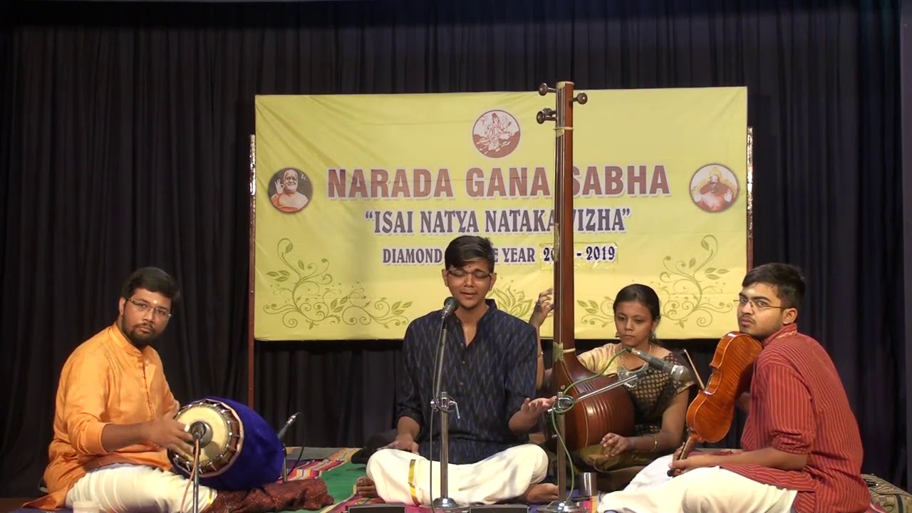 Adityanarayanan | Carnatic Vocal | Isai Natya Nataka Vizha 2018 | Narada Gana Sabha