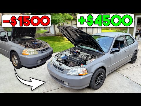 How I Flipped a Honda Civic and TRIPLED My Money (SIDE HUSTLE)