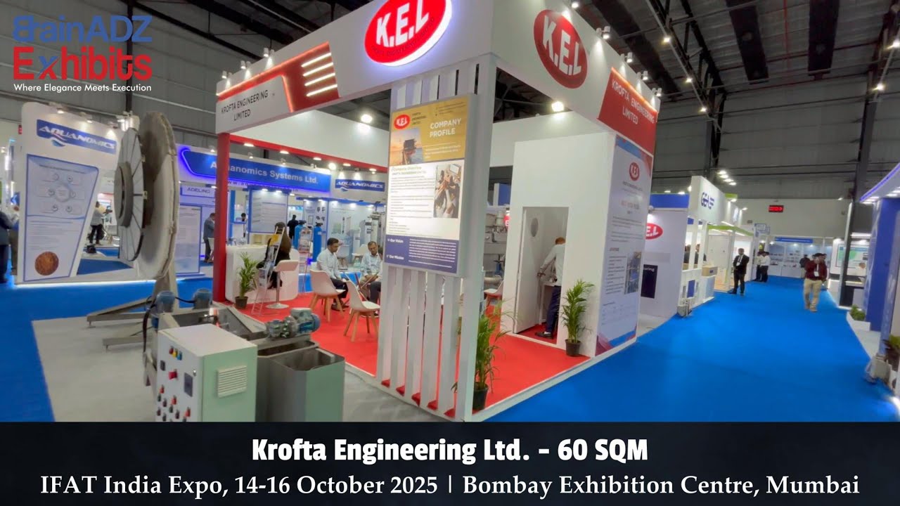 Krofta Engineering Ltd. at IFAT India Expo 2025 – Designed & Built by BrainADZ Exhibits