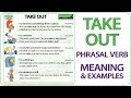 TAKE OUT Phrasal Verb Meaning Examples In English