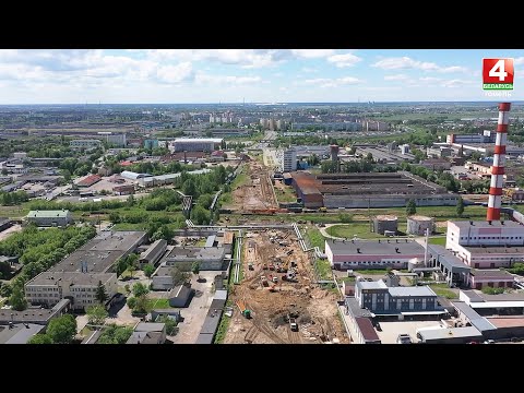 У Гомелі пачаліся маштабныя рамонтныя работы на участку ад Савецкай да Крупскай видео