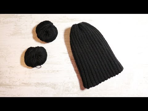Вяжем двойную шапку резинкой 2:2. Как связать подклад для шапки