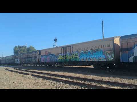 1AM9 SCT Logistics intermodal and steel train, 31/3/24, Stawell