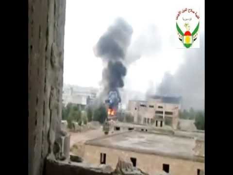 تفجير عربة بي ام بي على حاجز الليرمون من قبل كتيبة صلاح الدين الأيوبي في حلب