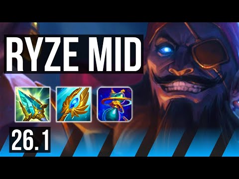 RYZE vs ORIANNA (MID) | 6k gold comeback, 41K damage | KR Grandmaster | 26.1
