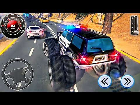 Monster Truck Police Car Driving 3D - Cop Car 4x4 Offroad Emergency - Best Android Gameplay