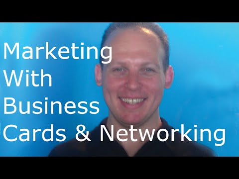 Business card marketing: marketing by giving out business cards and networking Video