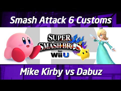 Smash Attack 6 - SSB4 Customs 1v1 - Ho3K Mike Kirby (Kirby) vs iQHQ Dabuz (Rosalina)