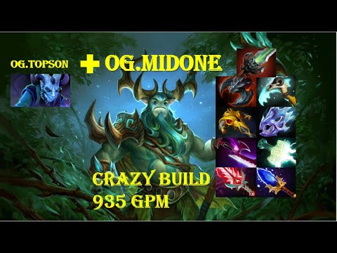 Dota 2 OG.Midone (Nature Prophet)+ OG.Topson (Riki) crazy build carry team