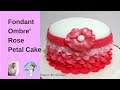 How to make  A Fondant Ombre Rose Petal Cake - Cake Decorating Tutorials - Veena Azmanov How to make  A Fondant Ombre Rose Petal Cake - Cake Decorating Tutorials