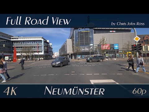 Neumünster, Germany: Schleusberg, Am Teich, Parkstraße, Marienstraße, Goethestraße, B430 - 4K UHD