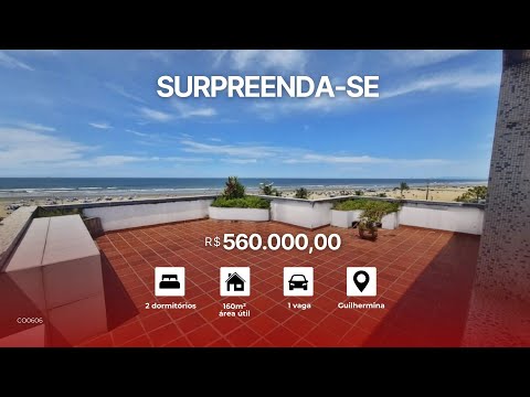 Cobertura Frente Mar na Vila Guilhermina – 160 m² por Apenas R$ 560 Mil!