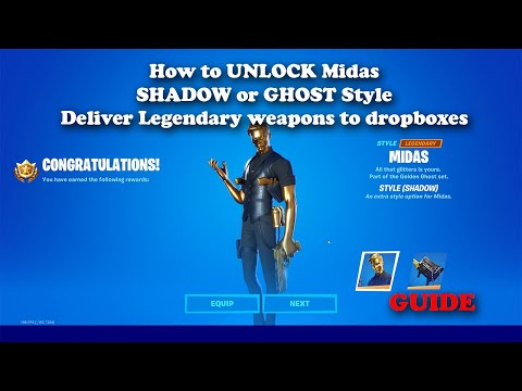How to Unlock Midas GHOST or SHADOW Style - Deliver Legendary Weapons to Dropboxes - EASIEST WAY