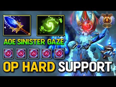 TRULY BECOME OP Hard Support Lich Aghs Scepter + Refresher Orb Build IMBA AoE Sinister Gaze DotA 2