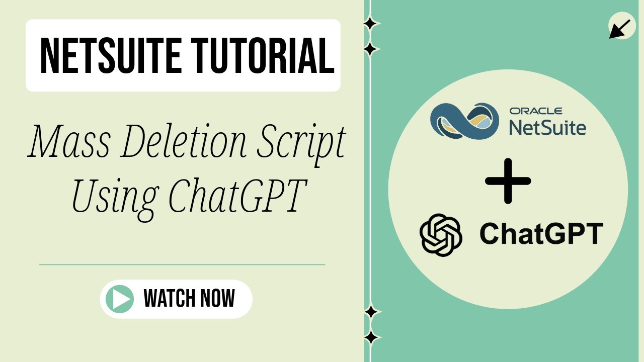 NetSuite Tutorial: Creating a Mass Deletion Script using ChatGPT
