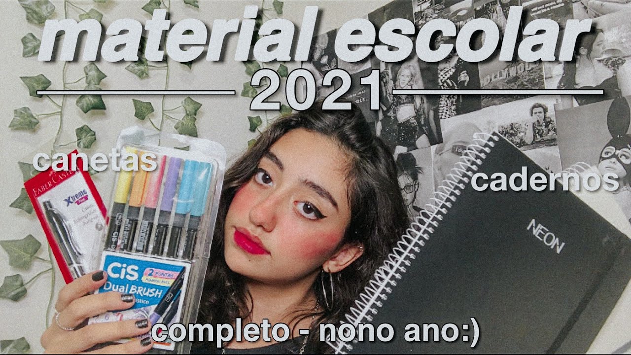 ✨meu material escolar 2021🧚🏼‍♀️ - *nono ano* - Dudah Rocha