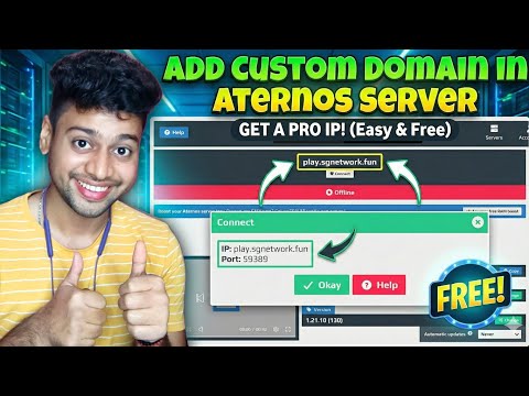 How To Add Custom Domain In Aternos Server 🔥 | How To Get Free Domain For Aternos Server