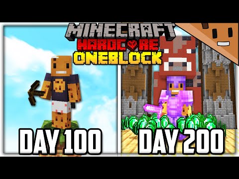 Insane 200 Days on ONE BLOCK! Unbelievable Minecraft Journey...