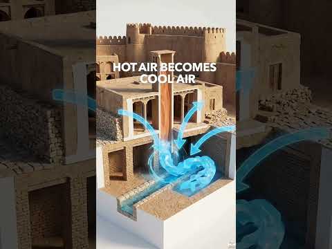🏰 Arg-e Bam: The 2,500-Year-Old Desert Castle with a Natural Air Conditioner! ❄️ #shorts
