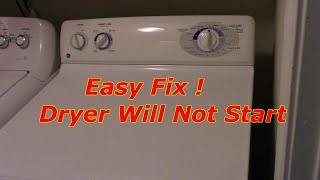 GE Dryer Will Not Start - Easy Repair