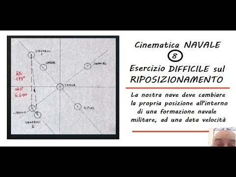 8 - Cinematica NAVALE - Esercizio di RIPOSIZIONAMENTO - Cambio di posizione in una formazione navale