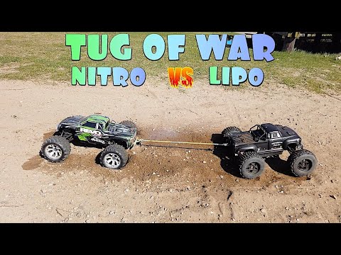 NITRO Revo VS Electric Arrma Notorious  Tug of WAR