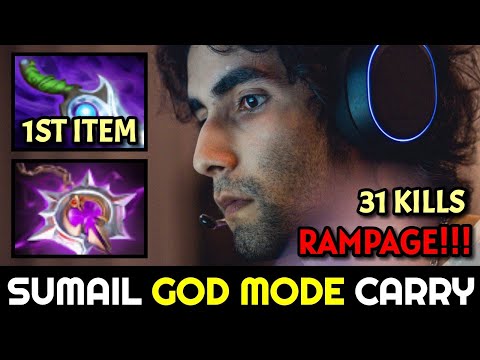 SUMAIL RAMPAGE God Mode Carry — 13min Godlike 31 Kills in 27min Game Dota 2