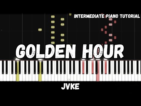 JVKE - Golden Hour (Intermediate Piano Tutorial)