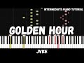 JVKE - Golden Hour (Intermediate Piano Tutorial)