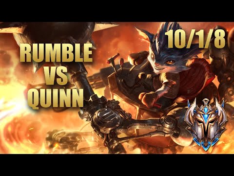 Rumble Top Vs Quinn - KR Challenger Match Summary Patch 9.19