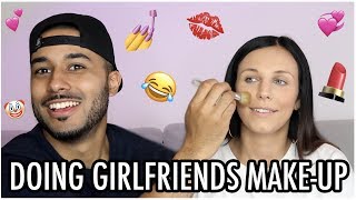 DOING MY GIRLFRIENDS MAKE-UP CHALLENGE! 😂😆 (GONE WRONG)