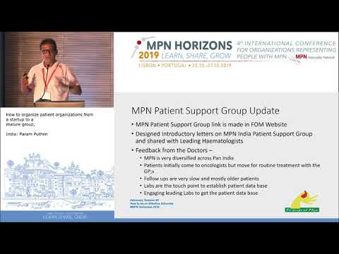 10. How to organize patient organizations from a startup to a mature group – Param Punthen