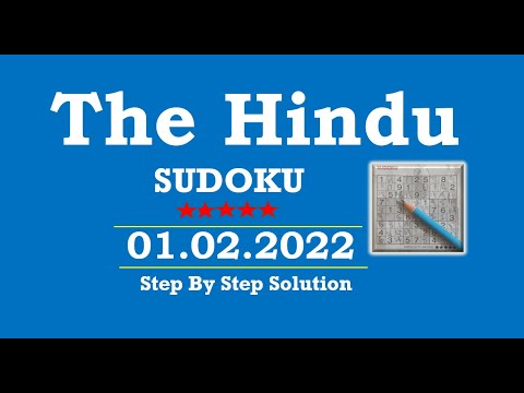How to Solve 5 Star Hindu  Sudoku Feb 01, 2022 -  Step By Step Solution