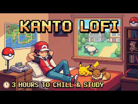 The Entire Kanto Journey: 3-Hour Pokémon Lofi