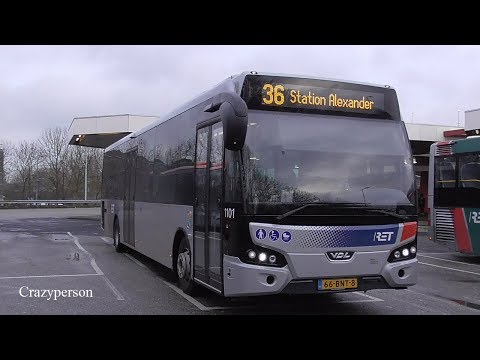 Nieuwe VDL RET Bus vertrekt naast MAN op Kralingse Zoom