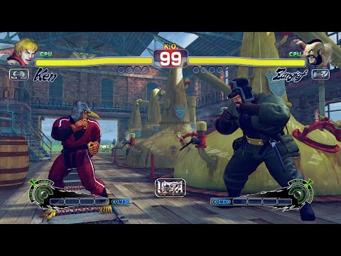 Ken vs Zangief! SF4 Remarkable AI Battle!