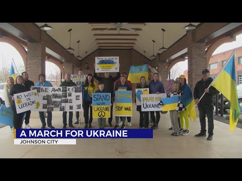 JC residents gather to support Ukrainian community one year after Russia's invasion