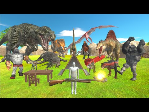 Jurassic World Evolution Camping 97 - Surviving 24 Hours On A Deserted Island! Animal Revol Battle