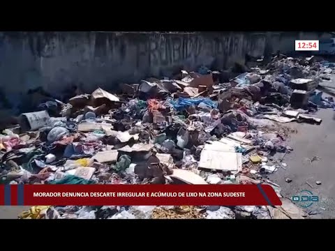 Morador denuncia descarte irregular e acúmulo de lixo na zona sudeste 29 07 2022