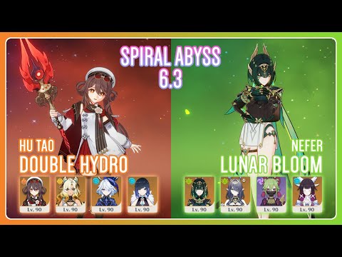 C1 Hu Tao Double Hydro & C0 Nefer Lunar Bloom | Spiral Abyss 6.3 | Genshin Impact