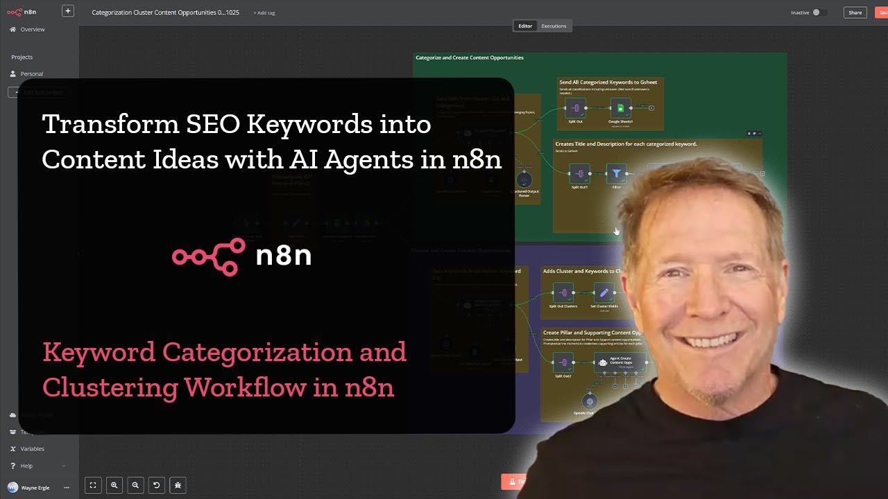 AI SEO Content Creation - How to Categorize and Cluster Keywords for Content Creation Using n8n